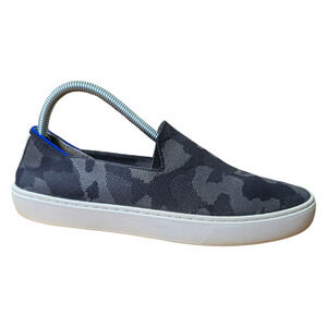 Rothys The Sneaker Gray Black Camo Slip On Low Top Shoes Womens Size 10